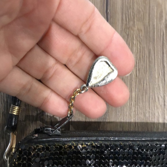 Vintage WHITING & DAVIS Black Metallic Mesh Crossbody or Shoulder Bag - Picture 5 of 13